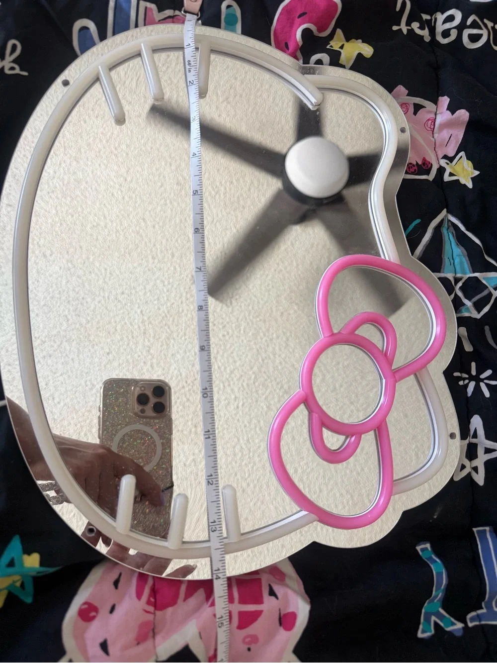 Sanrio Hello Kitty Mirror with Pink Bow Accent